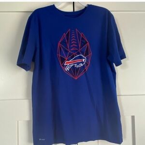 Nike Blue and Red Graphic Buffalo Bills Tee
